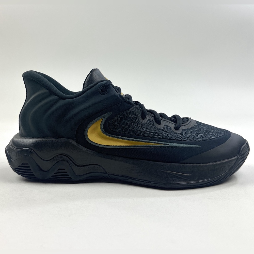 Nike Giannis Immortality 4 Mens Size 7.5 Black Gold Shoes Sneakers FQ3680-010